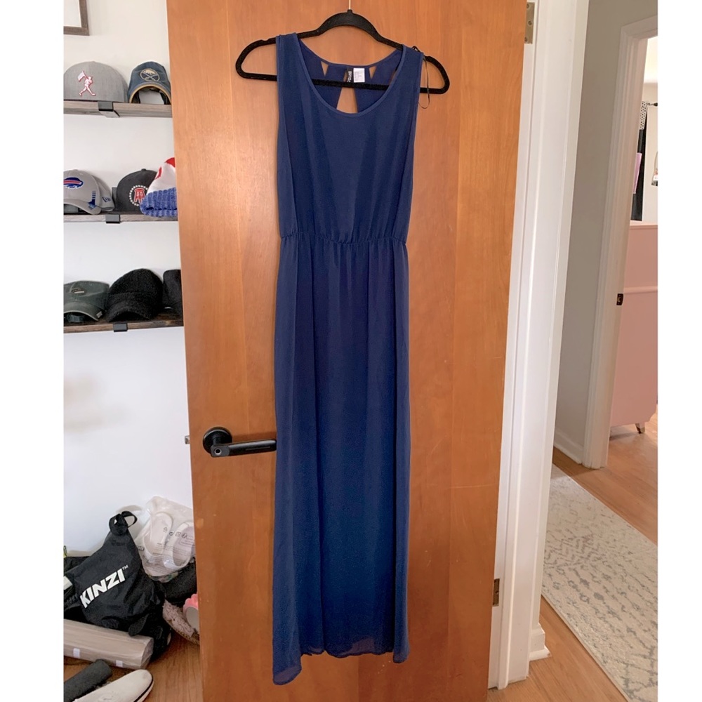 Navy blue maxi dress